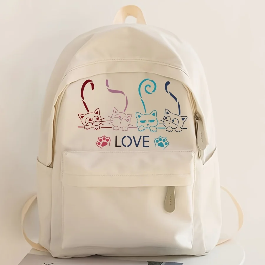 고양이 사랑 그리기 스텐실 |   재사용 가능 |   DIY 중공 에어브러시 템플릿 |   귀여운 발 프린트 디자인 |   공예 낙서 그림 도구