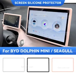 For BYD DOLPHIN MINI SEAGULL EV Silicone Screen Navigation Frame Display Edge Protector Central Control Protective Cover