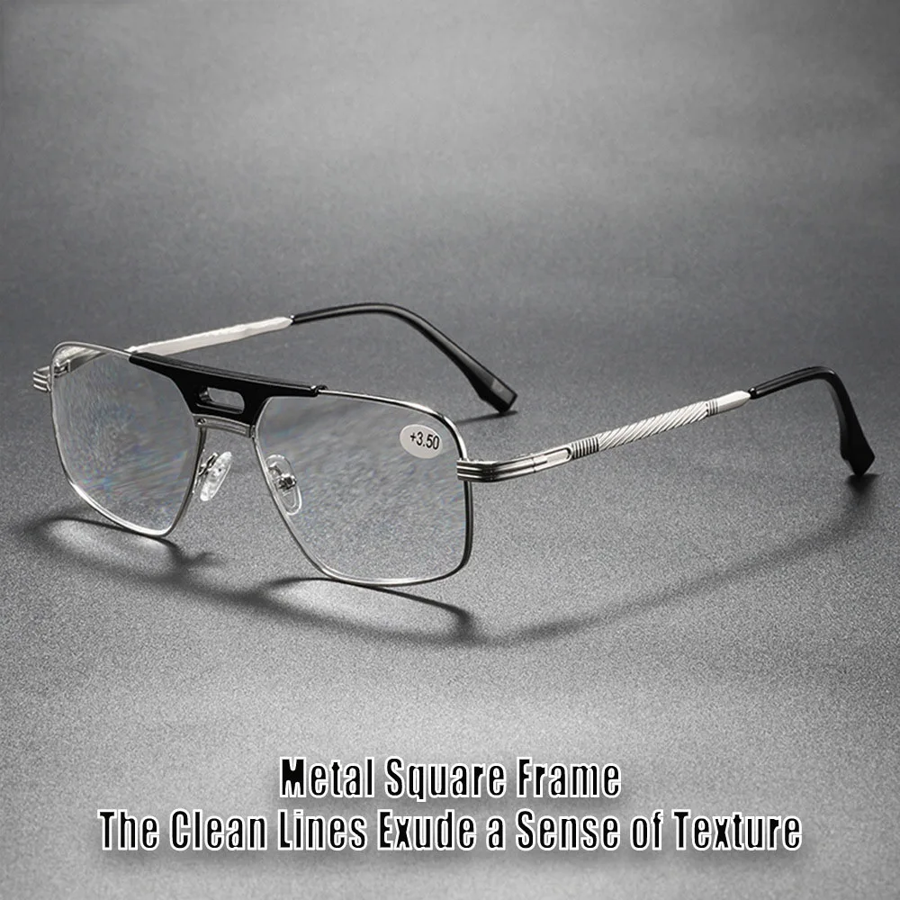 Neue Unisex Lesebrille Mode Retro Blockieren Blau Licht Leser Hohe Qualität Frühling Fuß Metall Rahmen Leser Mann Frau