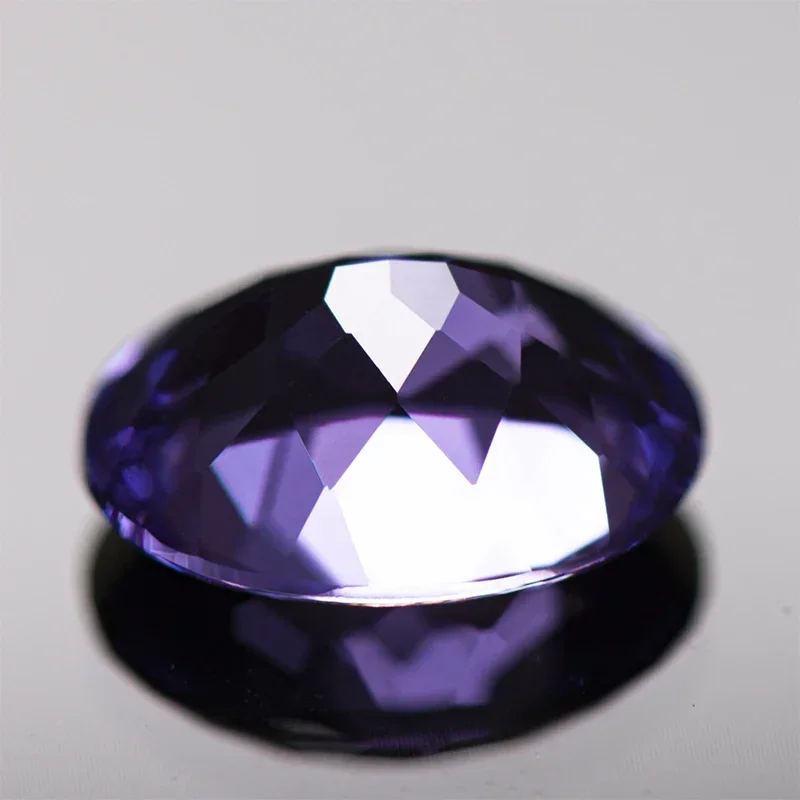 Lab Grown Sapphire Ovale Vorm Paarsachtig blauw Kleur Bedels Edelstenen Kralen Diy Sieraden Maken Materiaal Selecteerbaar AGL-certificaat