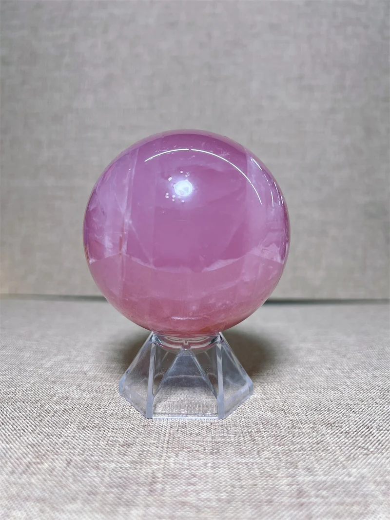 

Natural Starlight Rose Quartz Sphere With Rain Bow Reiki Healing Stone Home Decoration Exquisite Gift Souvenir Gift