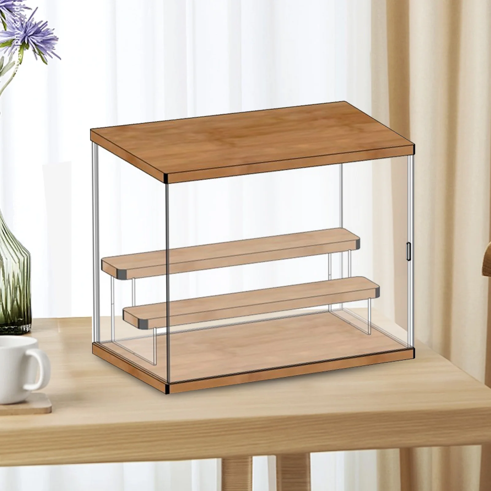 

ZK30 коллекционные фигурки, слепая коробка для хранения, акриловая глухая коробка, витрина, пылезащитный органайзер для игрушек, витрина с дверью