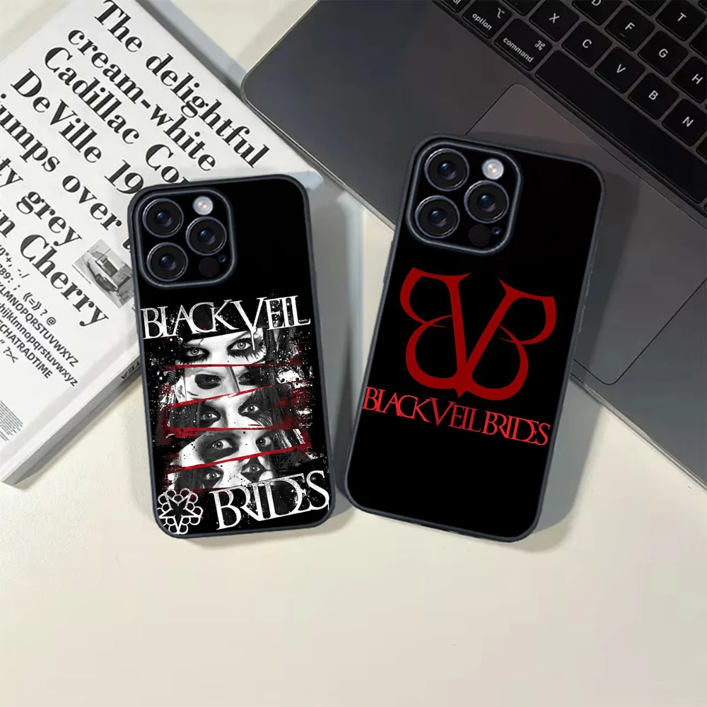 B-Black Veil Brides Band Phone Case For iPhone 16 15 14 13 12 11 PRO MAX PLUS Mini TPU Soft to  Skin-friendly case