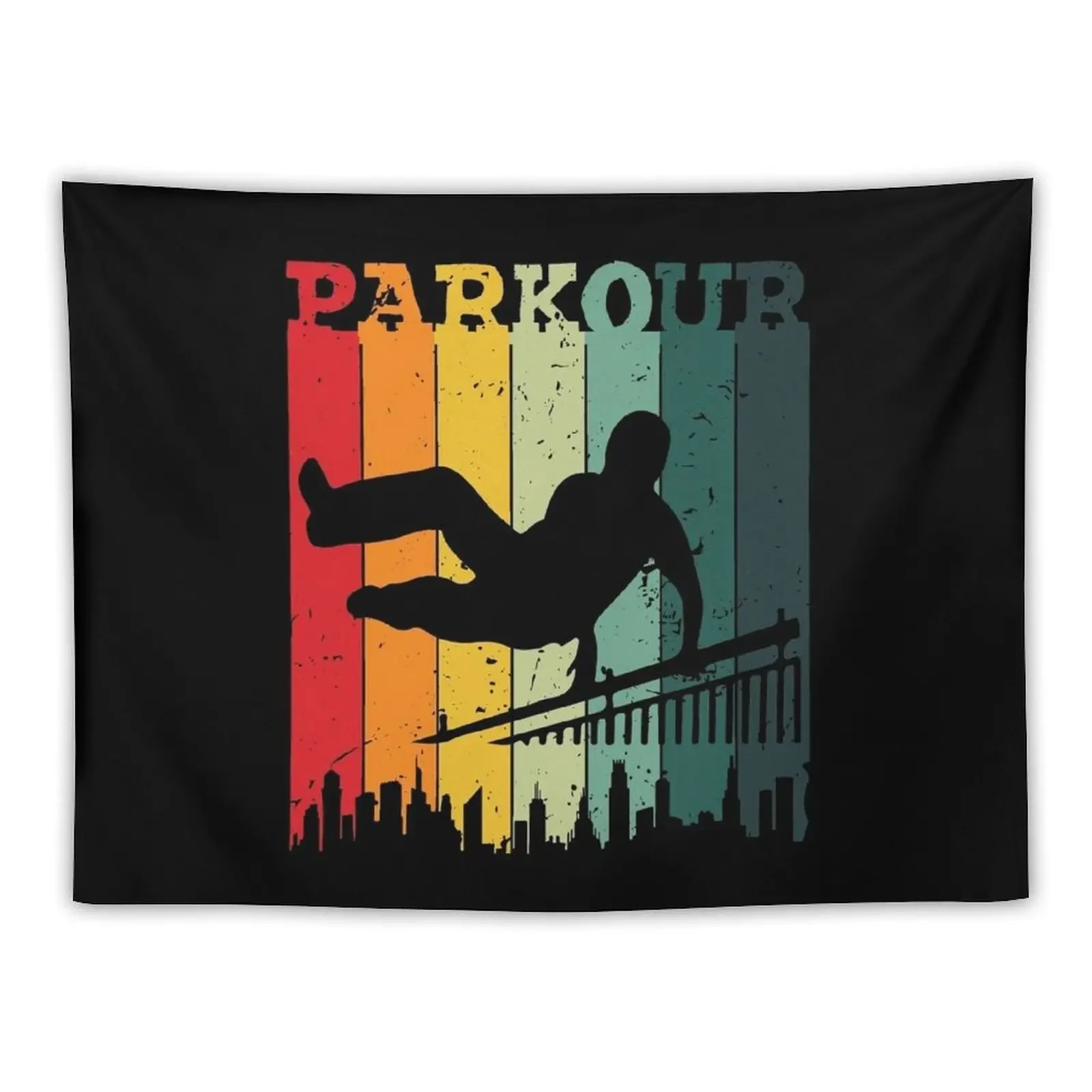 Parkour Freerunning Retro gift for parkour runners Tapestry Room Decoration Accessories Wall Decoration Art Mural Tapestry