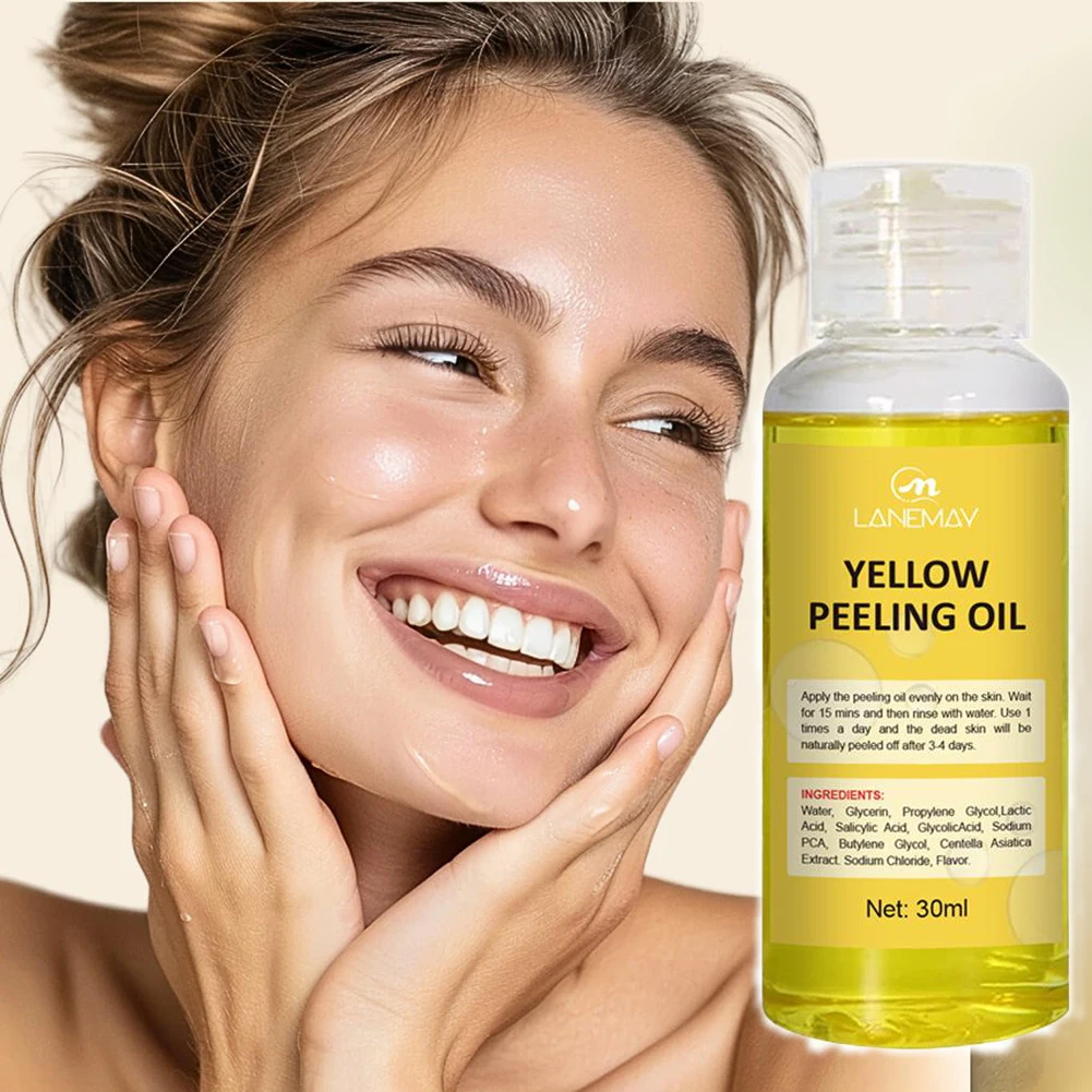 Huile de Peeling jaune exfoliante pour peau foncée, huile de Peeling Extra forte éclaircissante pour exfoliant le corps, peau de callosités, 1/2/3 pièces