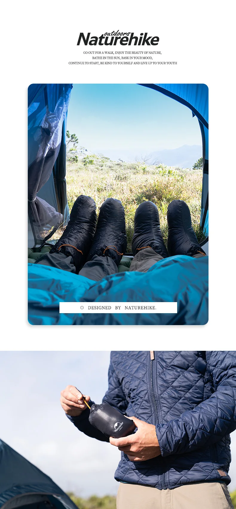 Naturehike Winter Ente Unten Füße Abdeckung Outdoor Wandern Camping Ultraleicht 650FP Warm Halten Weiche Booties Socken CYY2441FS011 – Detail 3