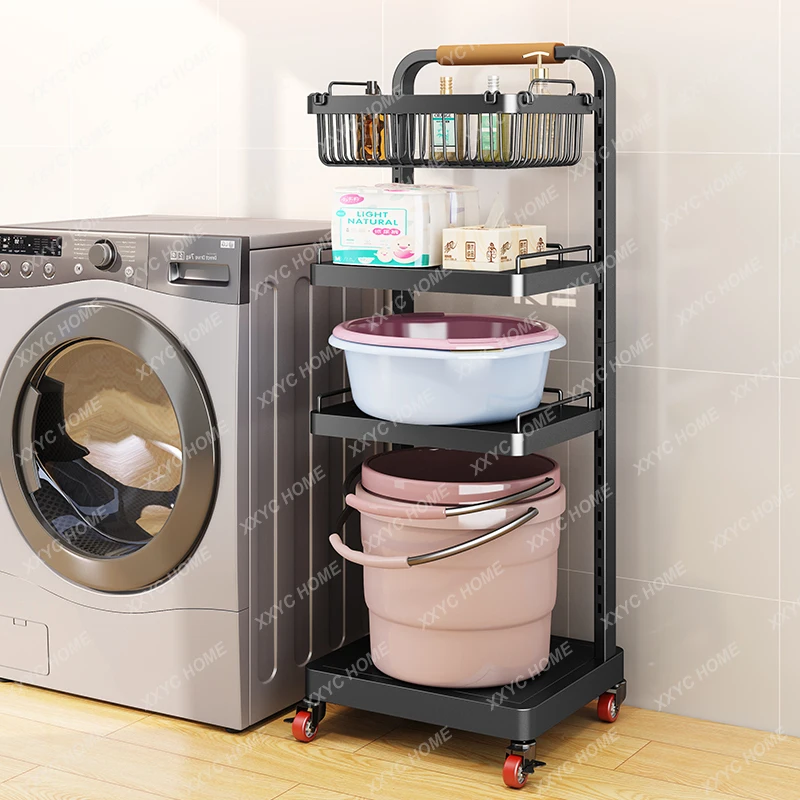 Balcony, shelf next to washing machine, floor-to-ceiling  aundry detergent, washbasin shelf, bathroom multi-functional storage