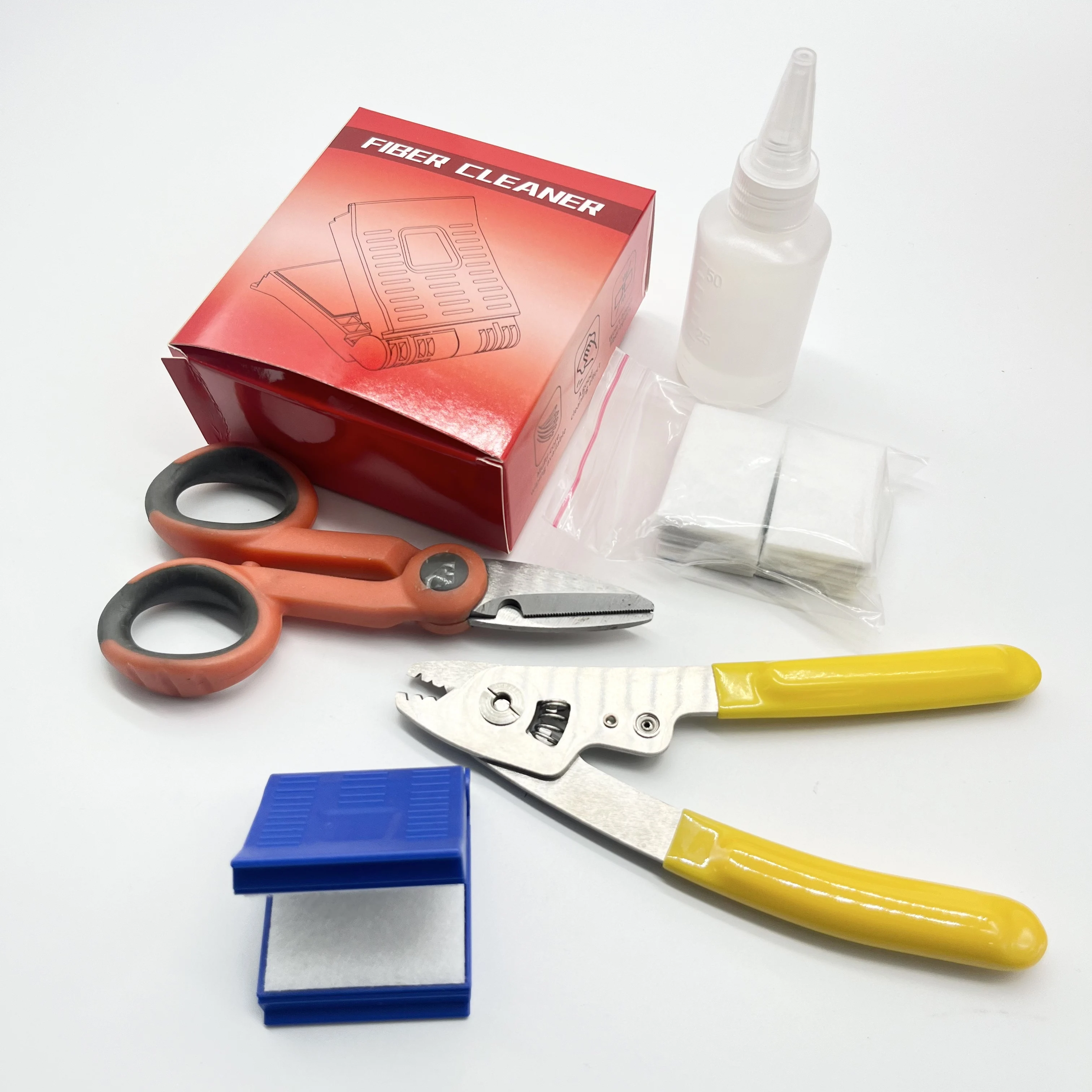 

Зажимы для протирки волокна/оптические зажимы для зачистки волокна/кевларные ножницы/без пыли хлопок для хранения воды обезжиривание удаляет волокно покрытие