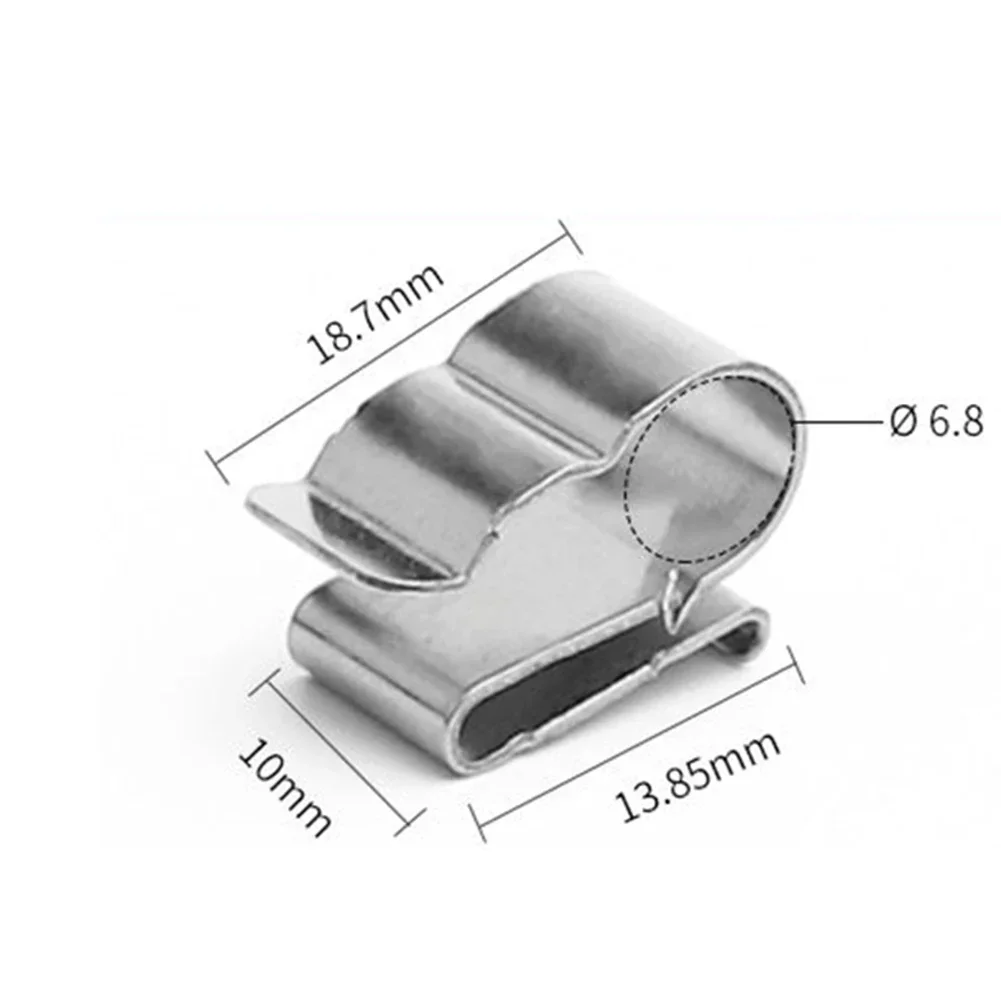 Silver High Quality Practical Brand New Solar PV Cable Clip Clamp Edge Clip For Automobil Boot Solar Cable Fastener