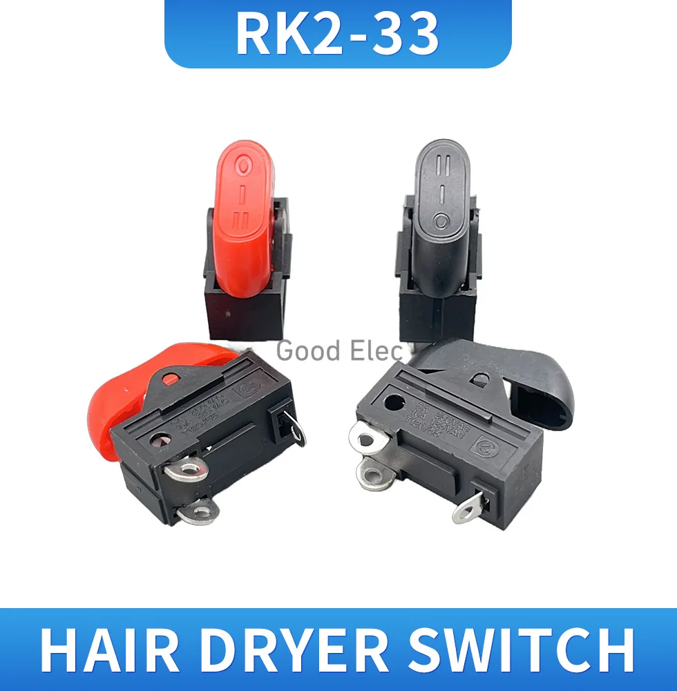 2pcs KCD15-RK2-33 Hair dryer switch,Rocker Switch,3 position ON OFF boat switch KCD15-103