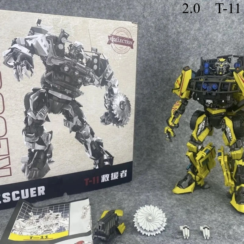 BMB ألعاب متحولة T-11 T-11 نسخة موسعة سيارة إسعاف روبوت متنقل نموذج سطح المكتب مجموعة هدايا الديكور