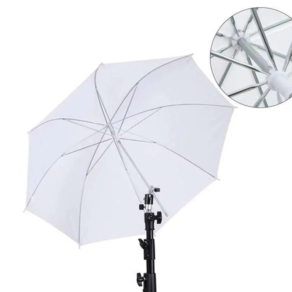 50cm/ 20Inch Photography Umbrella White Soft Metal Handle Lighting Umbrella Diffuser Professional Light Cloth