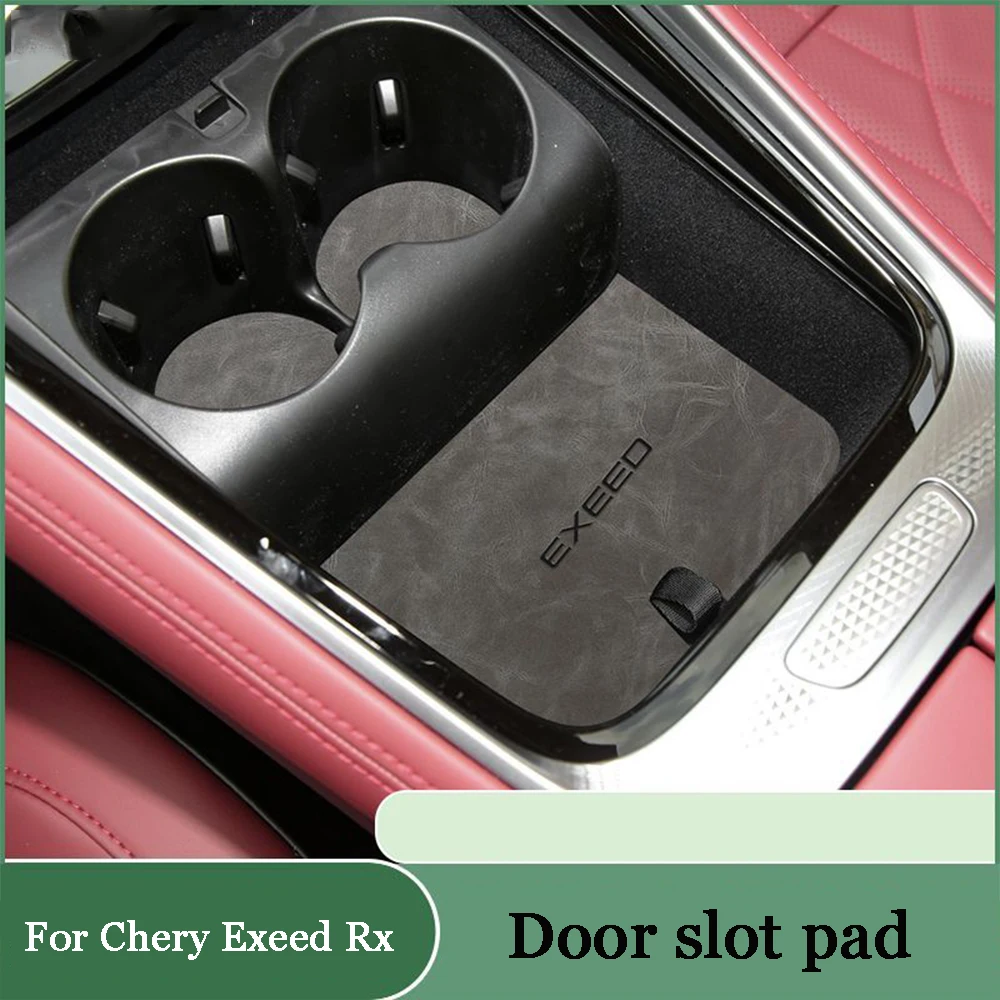 

For Chery Exeed Rx 2023-2024 Accessories Leather Car Door Central Console Water Cup Storage Box Gate Groove Mat Non-slip Mats