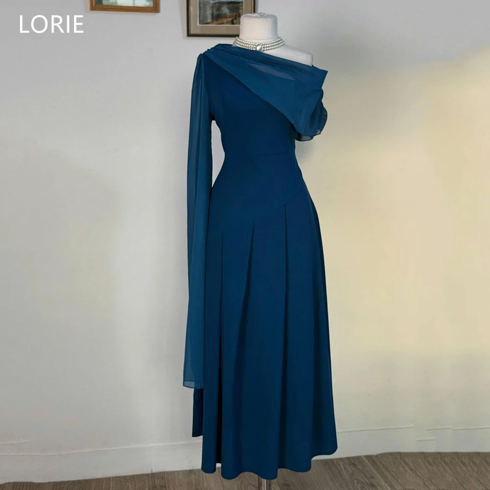 

LORIE Elegant Party Dresses One Shoulder Ribbons Draped Evening Prom Dress A-Line Prom Gowns Customized