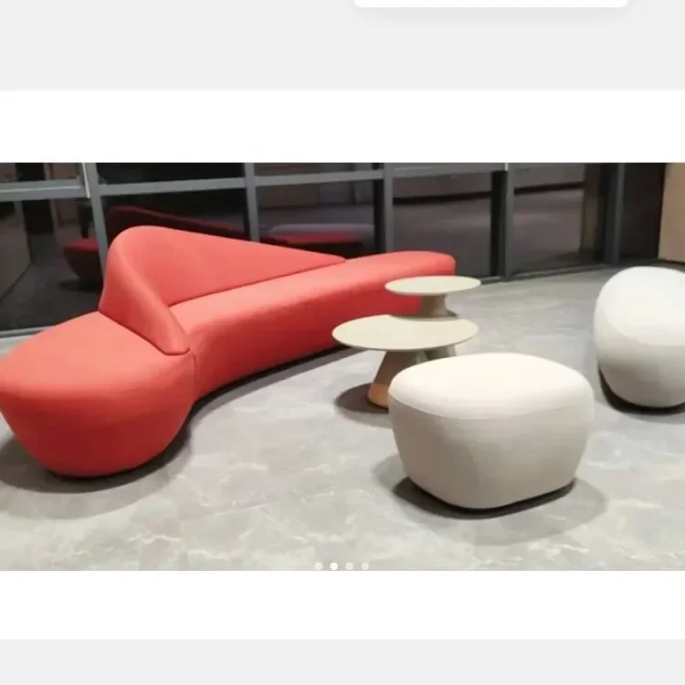 Negotiate sofa hotel lobby hall, VIP club lounge area, reception and sales department wood