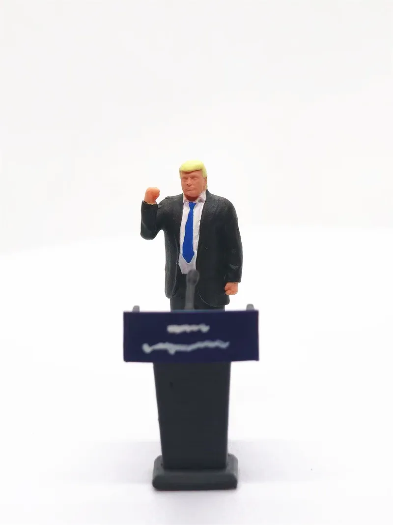 

1:64 Scale Diorama Miniature Figures Scenes Minifigures Trump Sspeech Model DIY Craft Toys Figure Collectible Encouragement Fans