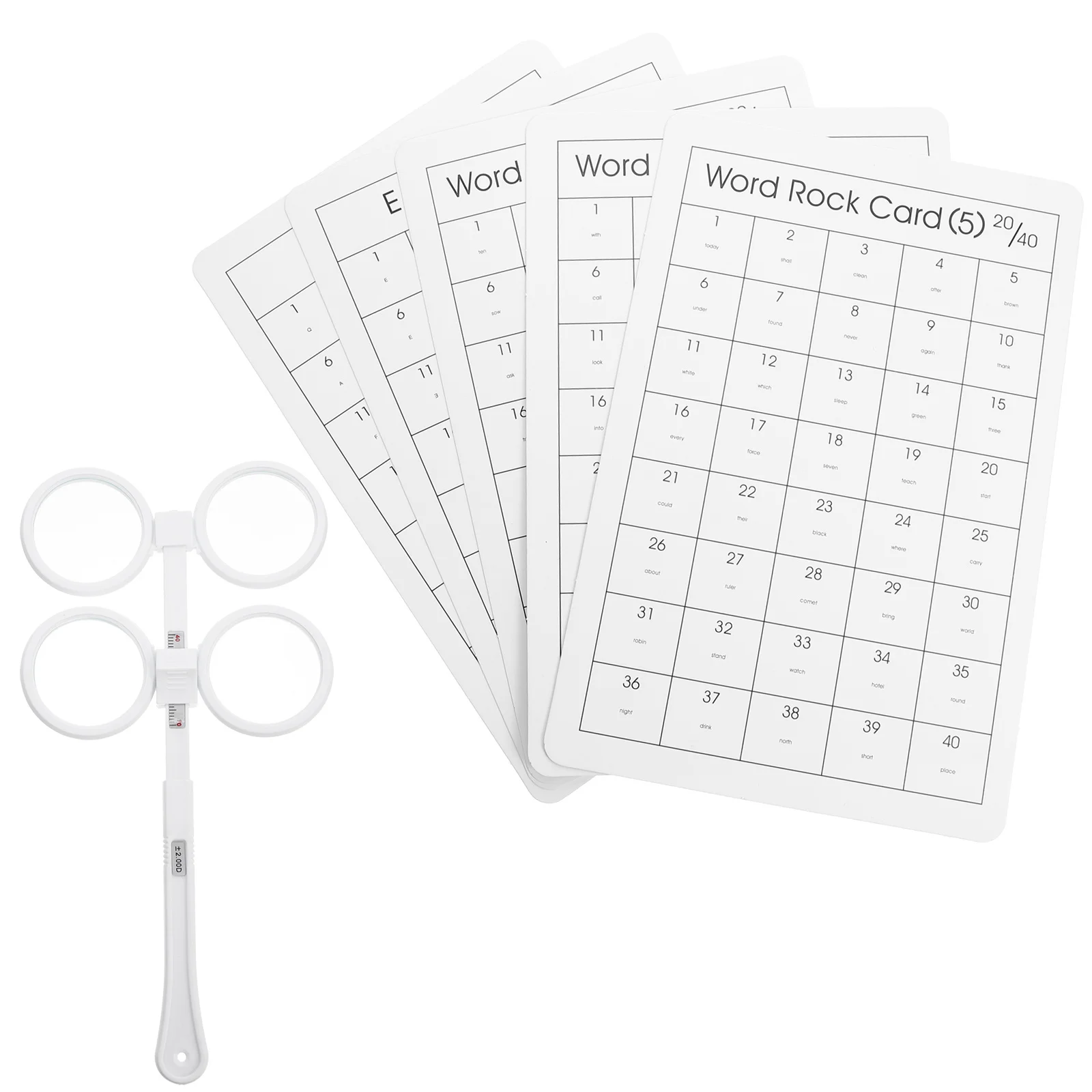 1Set Flipper Ottico 2.0 Diottrie Optometria di Plastica Flips Set Allenamento Occhio Ambliopia Prova Strumento Lente Oftalmica