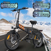 ENGWE P1 Folding Ebike 250W 36V 13AH Removable Battery 20 Inch Electric Bicycle City Road Adult Electric Bike 100KM Long Range