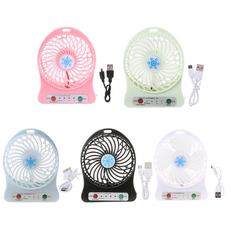 

HOT SALE Portable LED Light Fan Air Cooler Mini Desk USB Fan Third Wind USB Fan