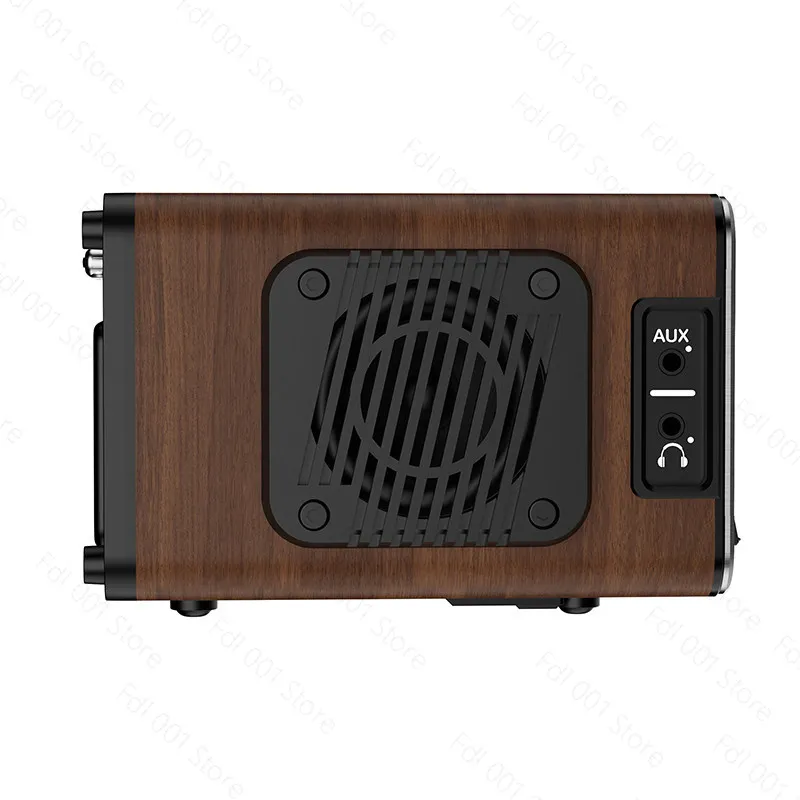 HRD-802 Full Radio Retro Smart Woo-d-en Receiver Dual Speaker Bluetooth5. 2 for FM/MW/SW/VHF/UHF/A-IR/WB RX