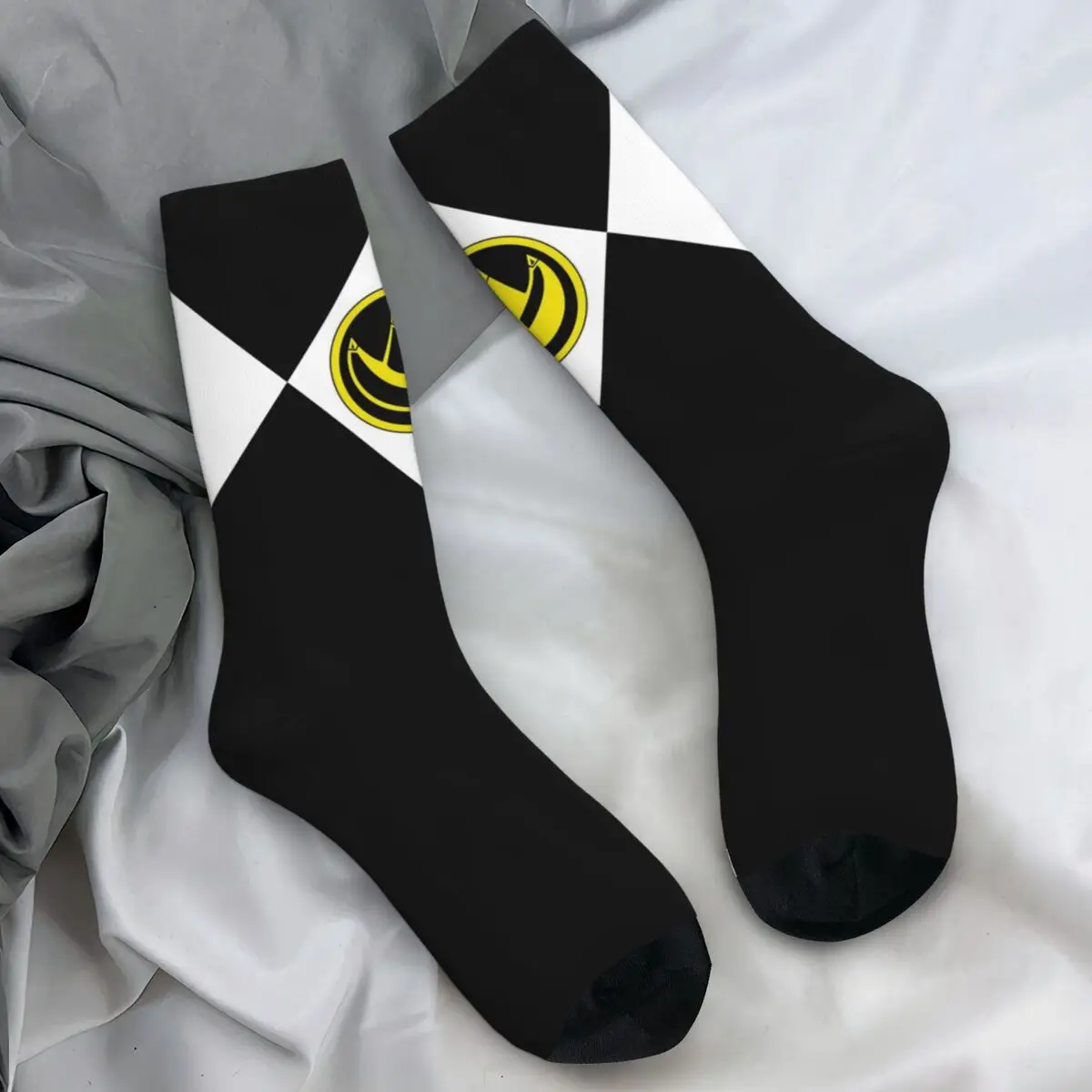 MMPR Socks Green Ranger With Coin Vintage Stockings Autumn Anti Slip Unisex Men Socks Medium Soft Graphic Skateboard Socks