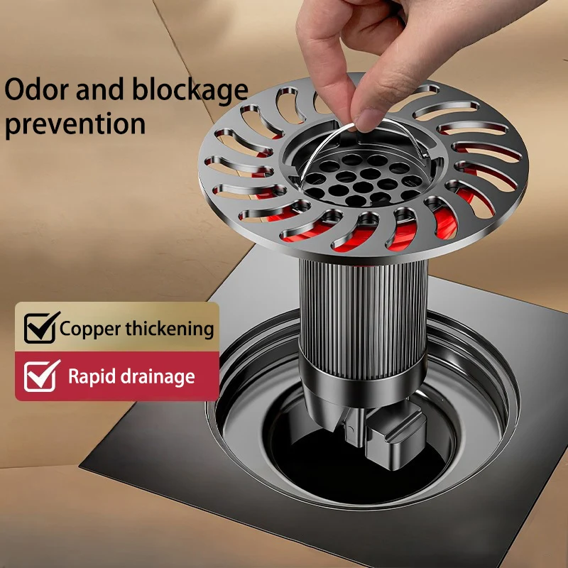 Anti-odor Floor Drain Core Bathroom Universal Bathroom Extended Sewer Anti-return Odor Sealing Cover Insect-proof Filter