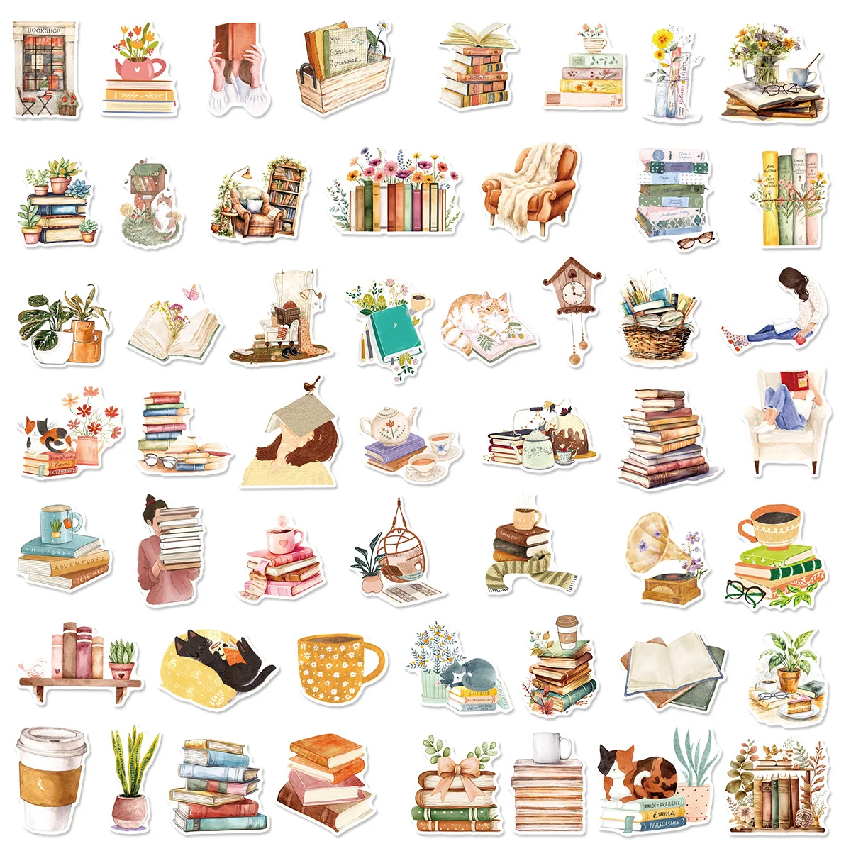 

50PCS Aesthetics Life Realistic INS Style Sticker DIY Decorative Mobile Phone Case Notebook Water Cup Toy Gift Sticker