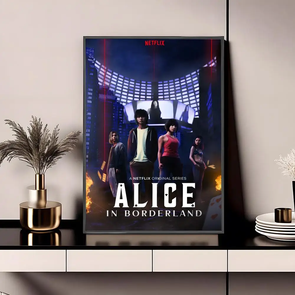 Hot TV Alice In Borderland Painting Calligraphy Paper Print Home Living Room Bedroom Entrance Bar Cafe Art Decorative Paintings