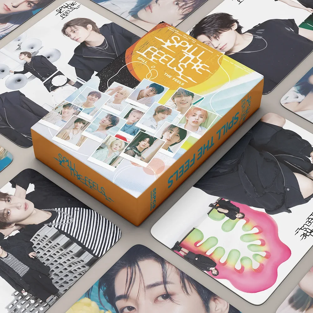 55Pcs/Set Boy Idol New Album SPILL THE FEELS Series Photocards JEONGHAN HOSHI WOOZI THE8 DK HD Print Lomo Cards Fans Gift