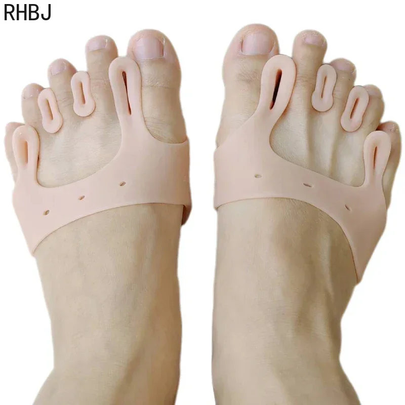 RHBJ 2pieces=1pair Gel Silicone Bunion Corrector Toe Separators Forefoot Pads Orthopedic Braces Orthotic Hallux Valgus Spacers