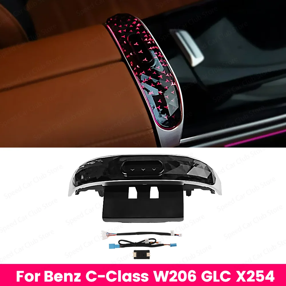 64 Colours Center Console Crystal Saddle Light For Mercedes Benz GLC X254 C Class W206 Cra LED Center Console Ambient Light