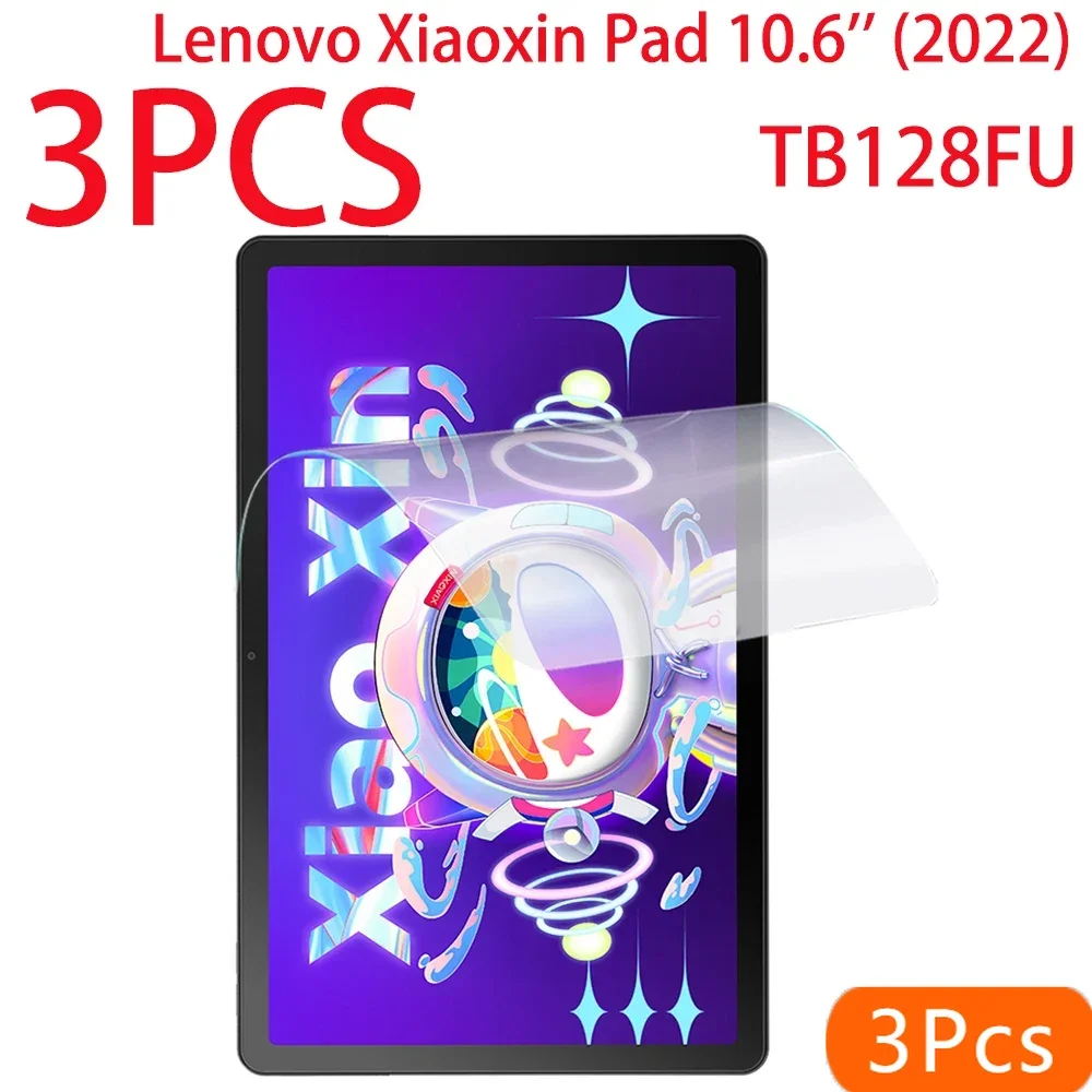 

3 шт., мягкая защитная пленка для экрана из ПЭТ для Lenovo Xiaoxin Pad 10,6 дюймов, защитная пленка для планшета 2022 TB-128FU