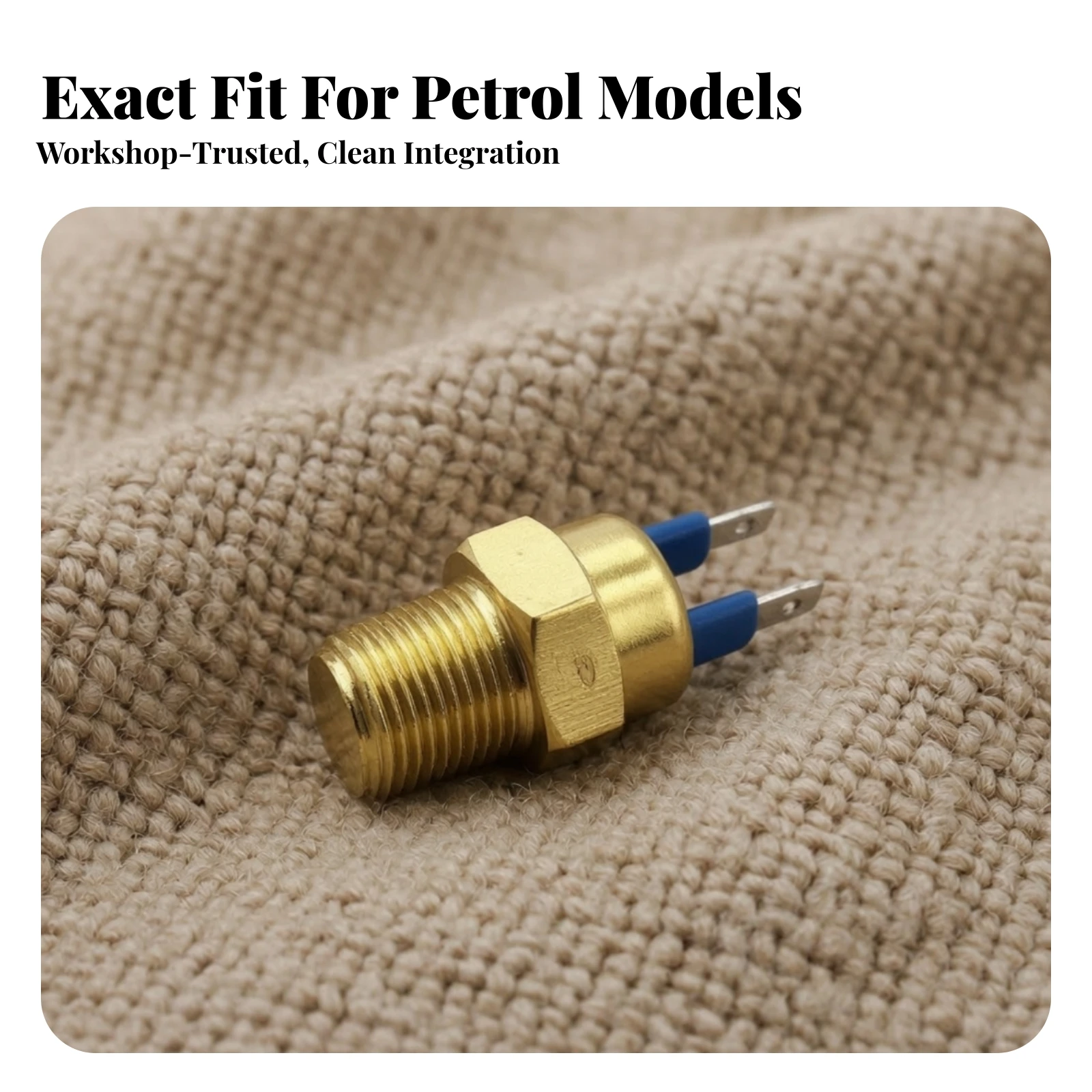 Water Temperature Alarm Sensor Direct Replacement Water Temperature Sensor Threaded Brass for Mechanics, Engine Maintenance