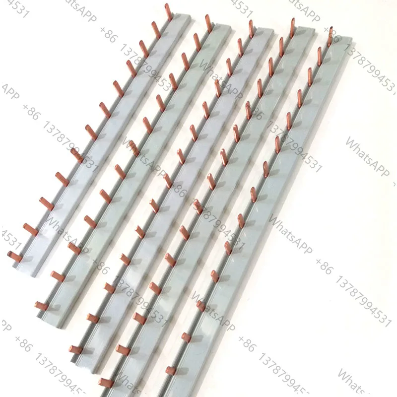 1Pc Copper Busbar for Distribution Box Circuit breaker PIN Type MCB Connector 4 6 8 12 Ways Breaker Combing 1P 63A 1.4 x 7mm