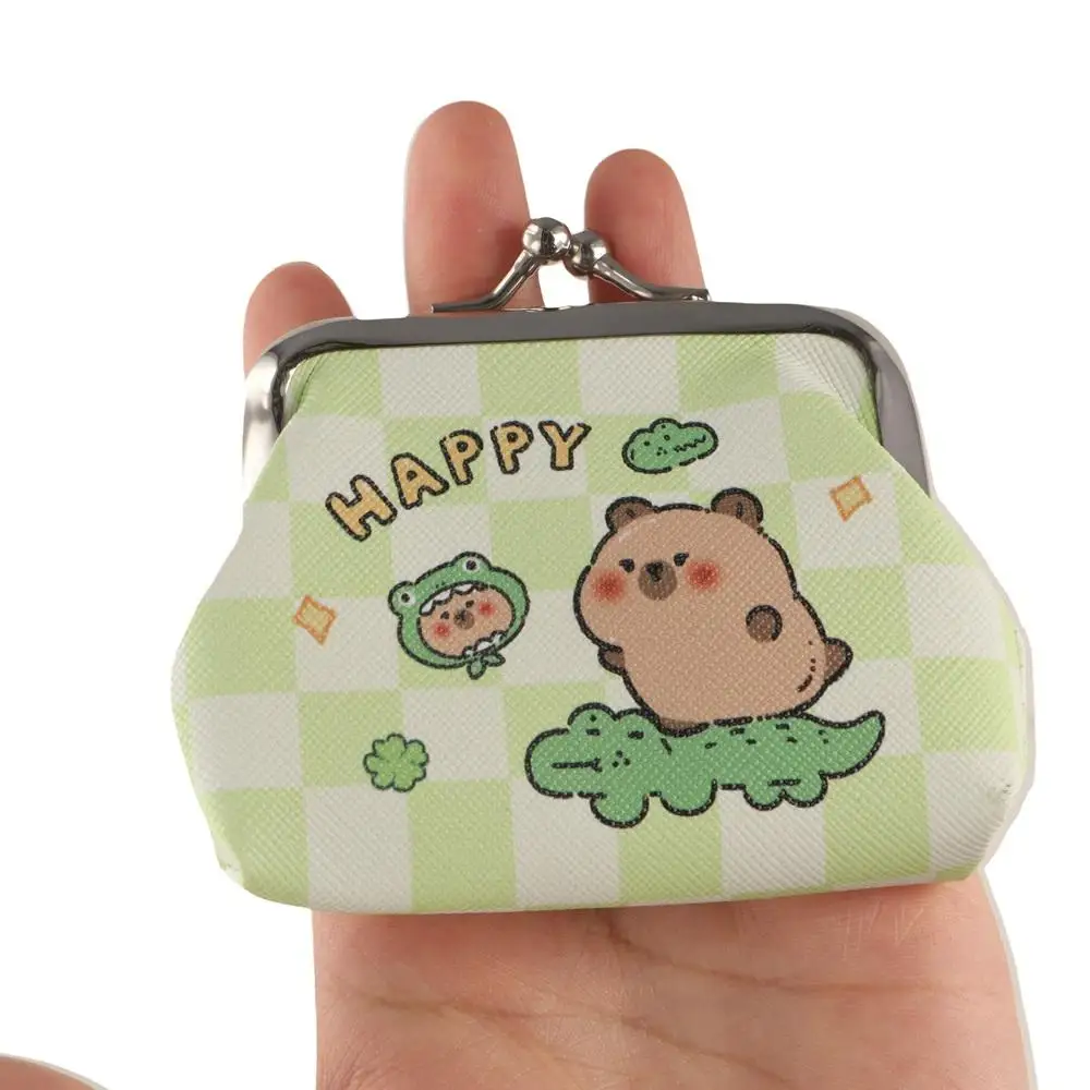 

Mini PU Leather Capybara Coin Purse Card Bag Mini Storage Bag Cartoon Wallet Cute Clutch Bag Outdoor