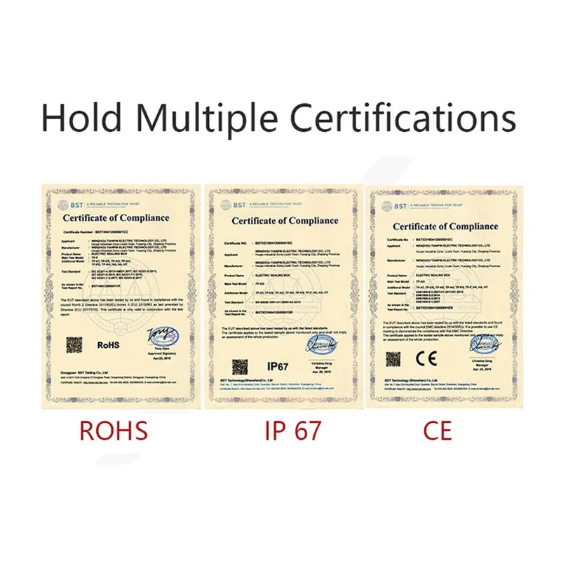 Водонепроницаемая распределительная коробка F-типа IP67 для мониторинга распределительной коробки электроэнергии, запечатанная в пластиковой коробке из АБС-пластика