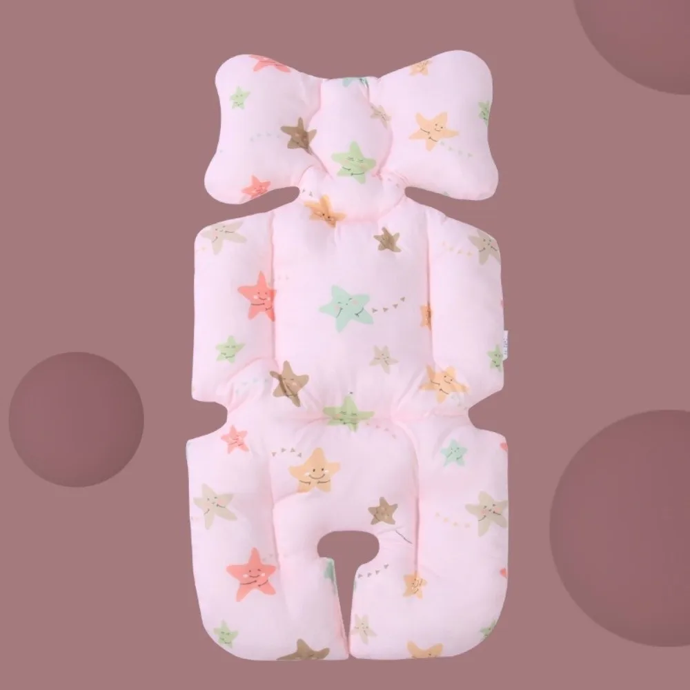 New Cotton Stroller Seat Cushion Soft Cartoon Pattern High Chair Liner Pad Warm Protective Stroller Accessories Travel