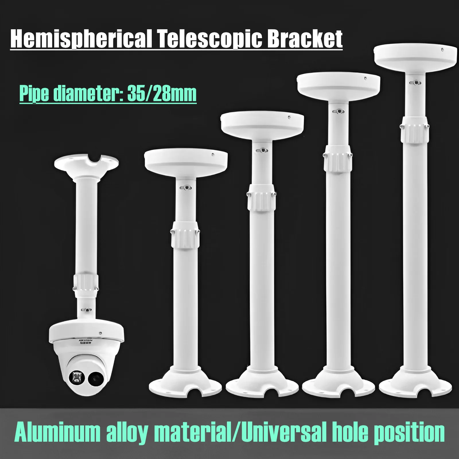 

20-40cm 30-60cm 40-80cm 60-120cm CCTV Dome Camera Ceiling Mount Bracket I Type Monitoring Hemisphere Hoisting Telescopic Support