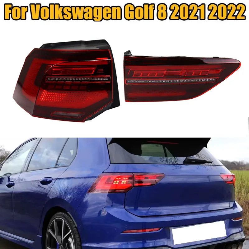 LED Car Tailligt Assembly LED Driving Light LED Brake Light  Sequential Turn Signal For Volkswagen Golf 8 2021 2022