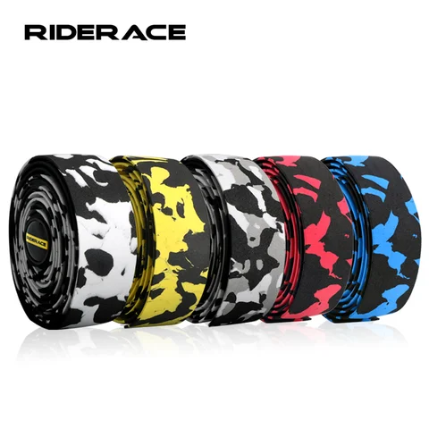 CamSolomon-Bande de guidon en éponge coordonnante ultralégère pour vélo de route, sangle avec bouchons de barre, accessoires de cyclisme, 2 pièces
