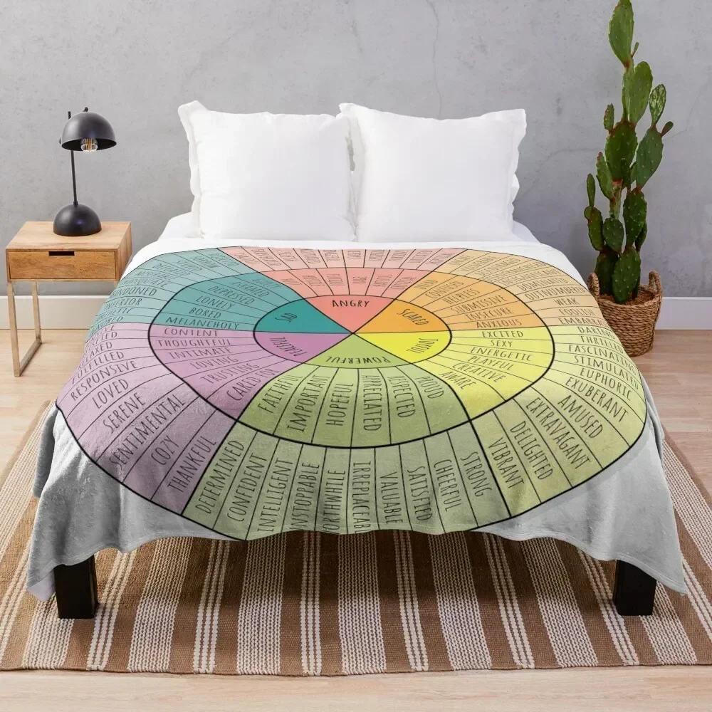 

Feelings Wheel Throw Blanket Luxurious Soft Fuzzy Blanket for Sofa Bed
