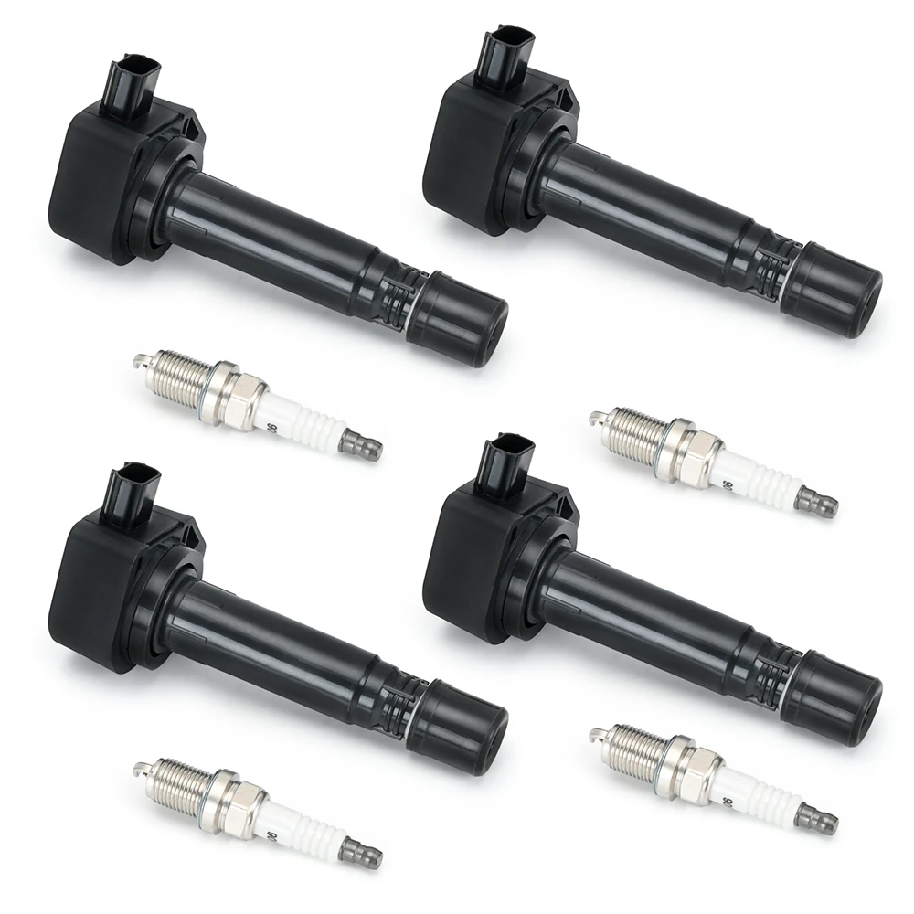 

Set of 4 Ignition Coil Pack and Spark Plugs Compatible with Honda Civic 1.8L 2006 2007 2008 2009 2010 2011 for UF582 30520RNAA01