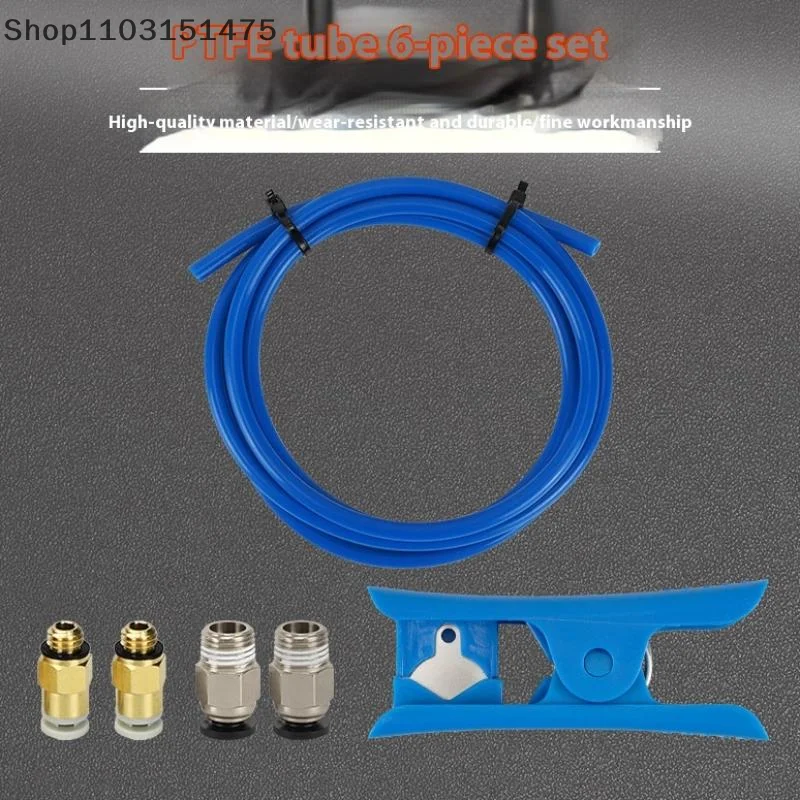 

6 шт./компл., 1 м трубка из ПТФЭ 2*4 мм PC4-01 PC4-M6, пневматический разъем, детали 3D-принтера для экструдера Боудена Creality Ender 3 1,75 мм