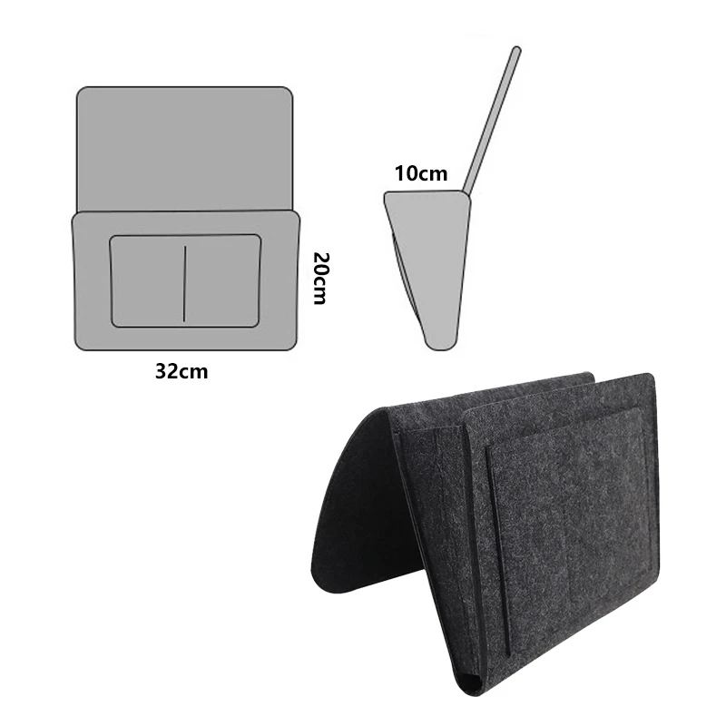 منظم تعليق السرير الجديد 2025 - جيوب تخزين اللباد للأريكة وجانب السرير وجهاز التحكم عن بعد وحل تخزين الألعاب #6