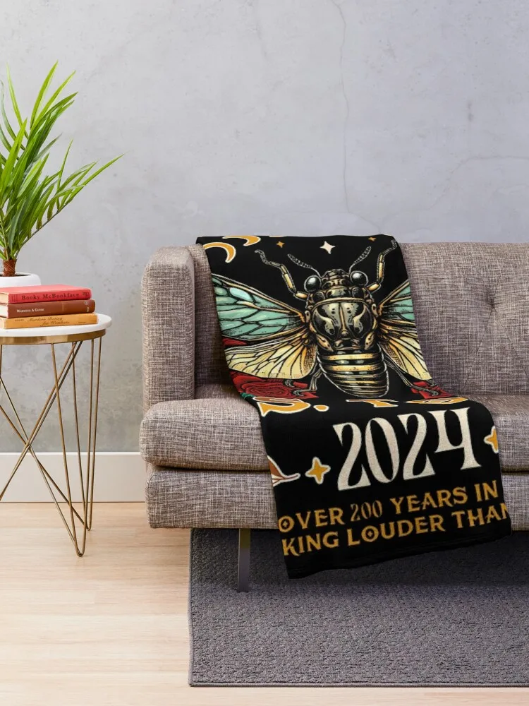 Entomologist Cicada Lover Cicada Reunion Us Tour 2024 Throw Blanket valentine gift ideas Flannels Soft Big Luxury Brand Blankets