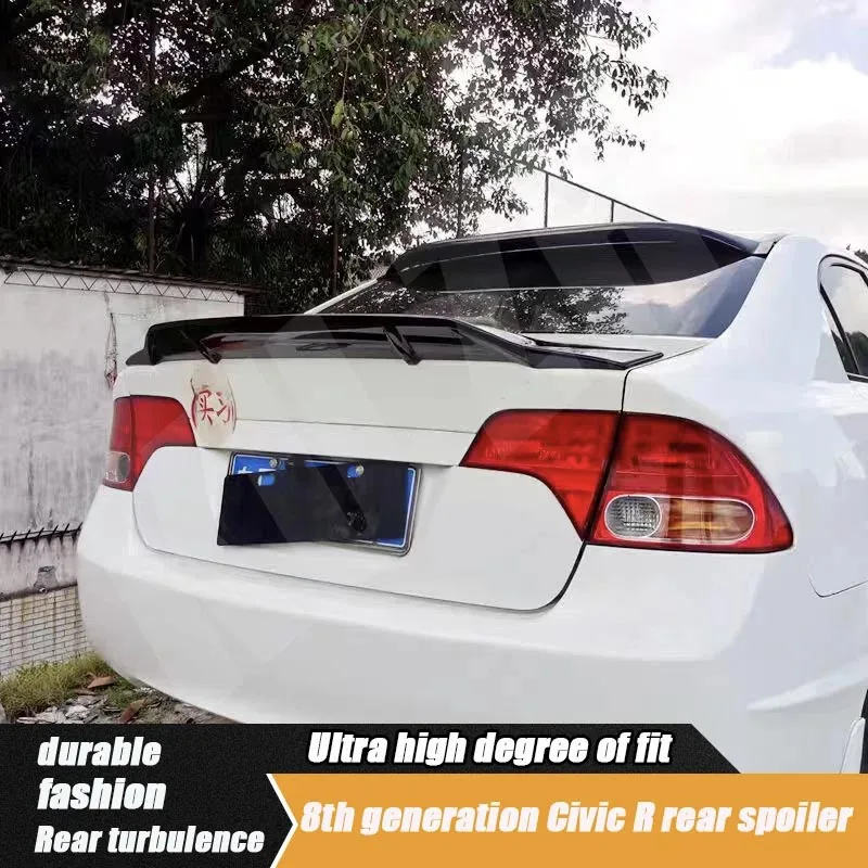 For Honda Eighth Generation Civic FD2 2005-2011 High Quality ABS Material Carbon Fiber Look Rear Spoiler Trunk Lid R Style