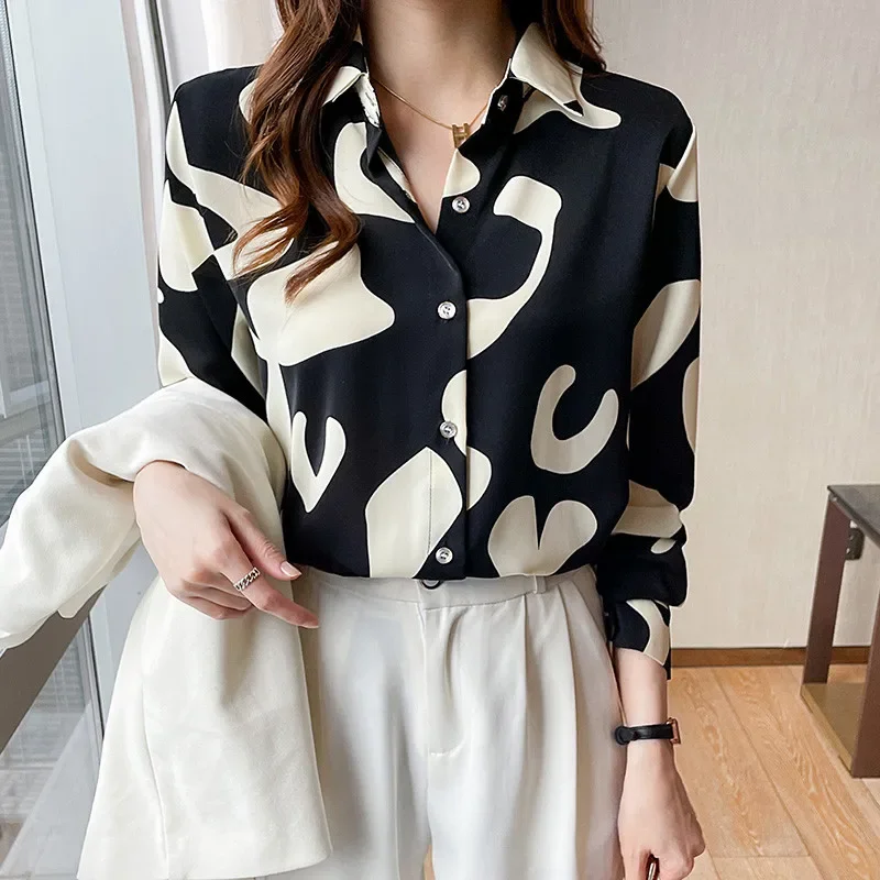 

2025 New Spring Summer Korean Style Fashion Casual Blouse Long Sleeve Shirt for Women Tops