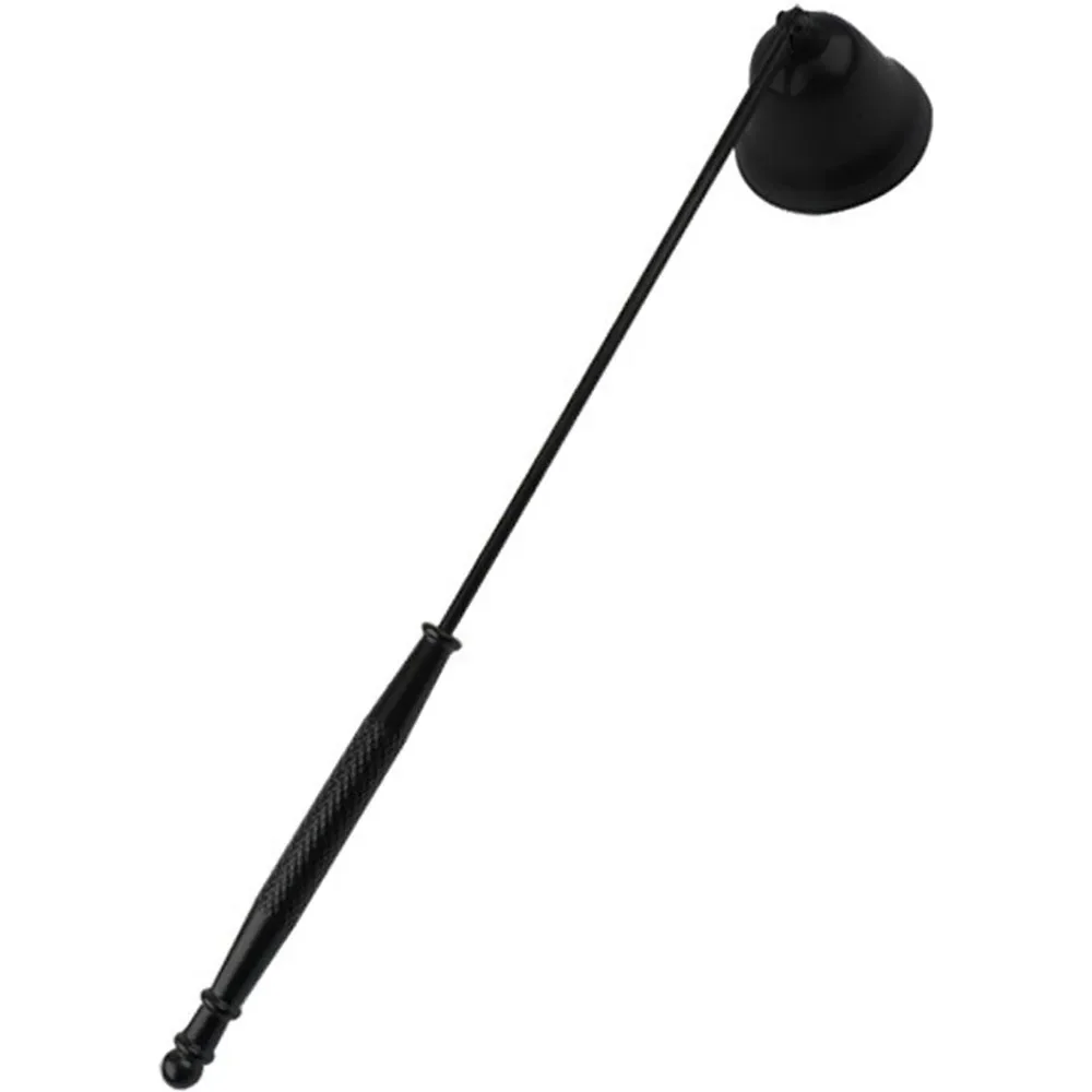 Stainless Steel Candle Extinguisher Anti-Slip Bell Shape Cover Candle Stopper Wick Snuffer with Long Handle