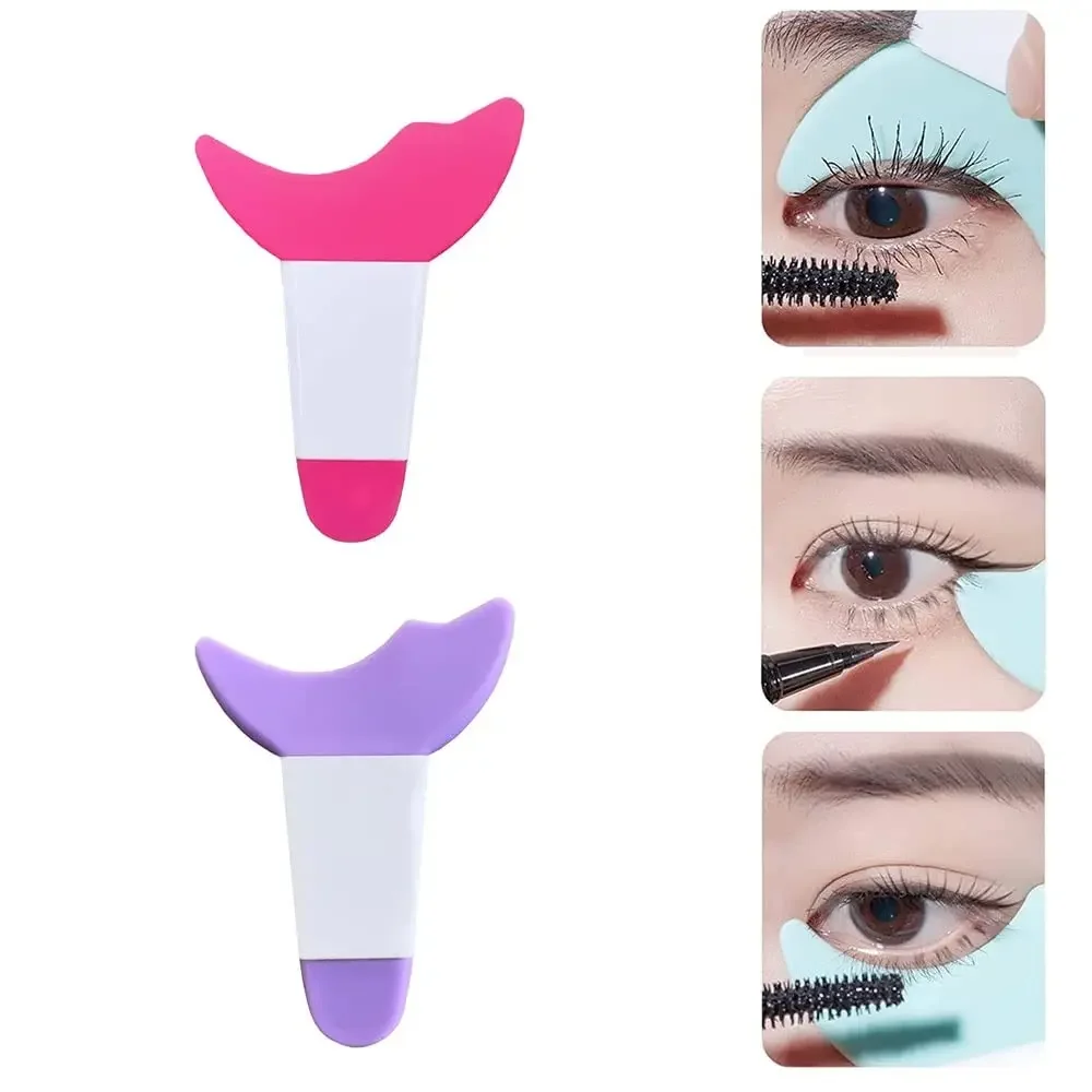 Silicone  Shield Applicator Guard  Tool Multifunction Eyelash Eyeshadow  Mascara Pads Reusable Eyelashes Guide Tool Eyelash