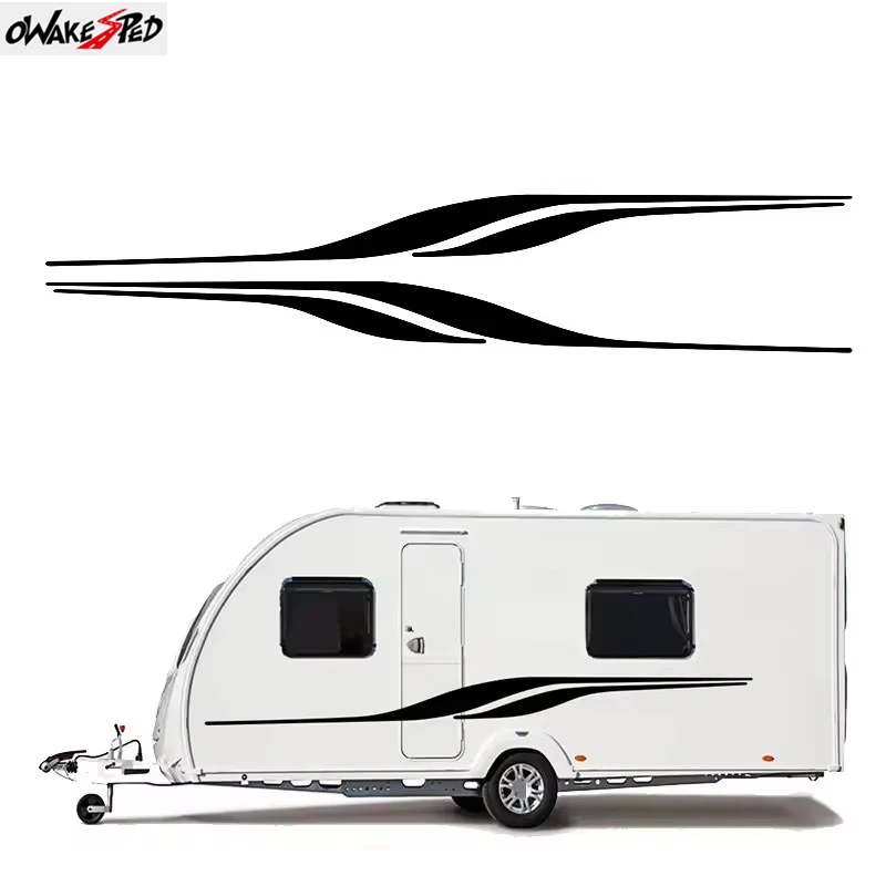 RV Motorhome Universal Body Sticker DIY Vinyl Image Decal Sticker Decoration For Caravan Trailer Car